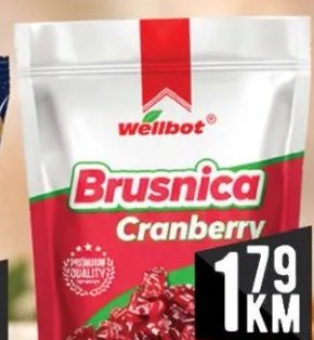 Suva brusnica Wellbot 80g